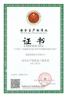 Safety Production Standardization Certificate (2017 - 2020)