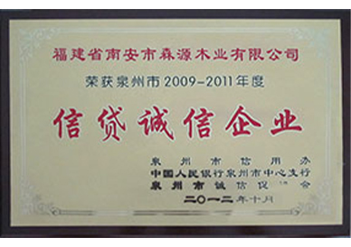 Credit Integrity Enterprise Award for the years 2009 - 2011