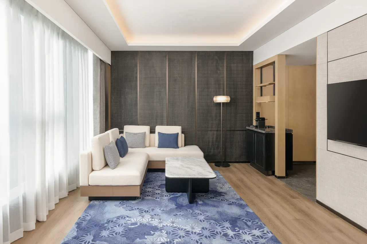 Wooden finishes of the Marriott Hotel in Luoyang